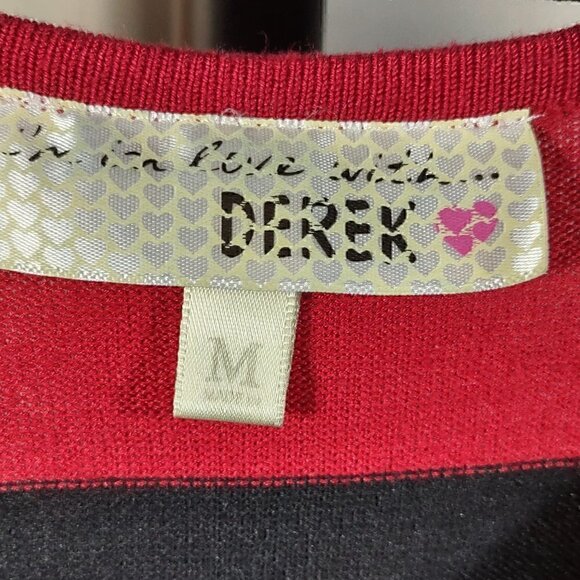 Derek Heart I'm In Love With Derek Dress! Red/Black Size M - Picture 6 of 6